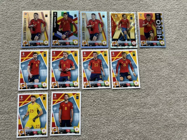 Match Attax EURO 2024 - SPAIN team x 11 cards