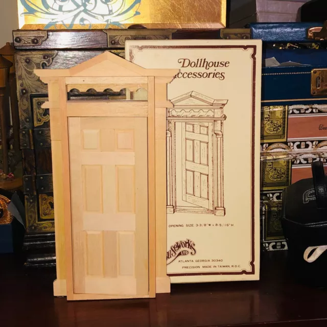 Dollhouse Miniature Front Door 6 Panel Sky Victorian Houseworks #6013 Vtg NEW