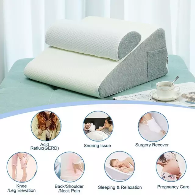 Wedge Pillow for Sleeping Bed After Surgery Triangle Pillow Air Layer Slee 5R3W