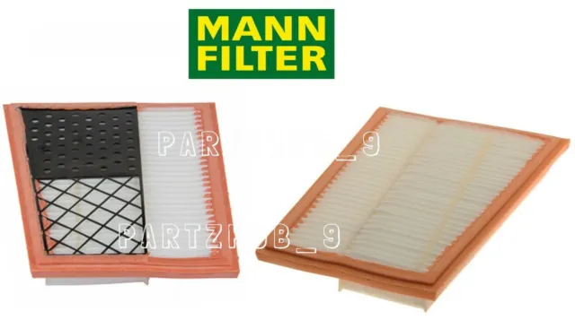 Pair Set of 2 Air Filter Set Mann OEM for MB W164 W166 W211 W212 W221 W251