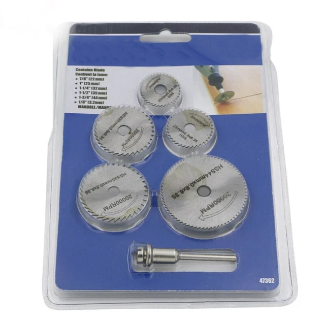 6 pièces ensemble de lames de scie circulaire HSS outils rotatifs roue de coupe