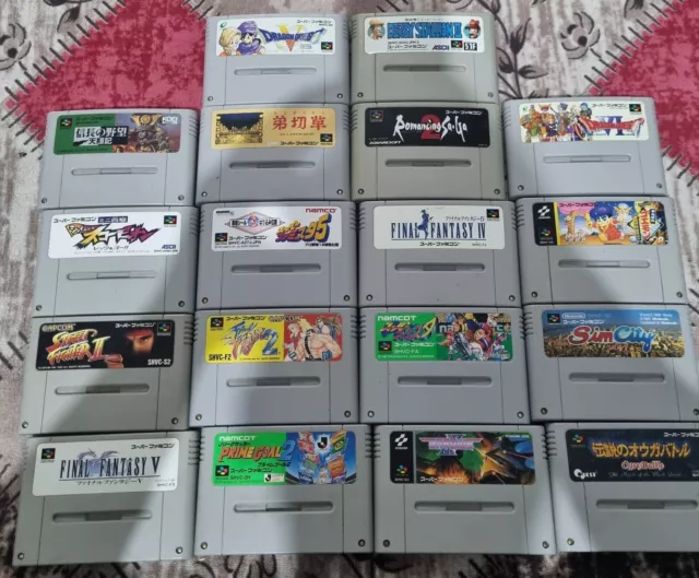 Lot De 18 Jeux SUPER NINTENDO NES SNES Version Jap