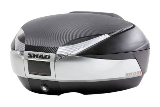 Borse per Moto Valigia Con Piastra Shad SH48 Titanio Coperchio + Schienale