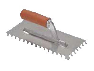 Ausonia Cazzuola Americana Ausonia Art 42110 cm.28x12 INOX Liscio Angoli Tondi Per Rasat 
