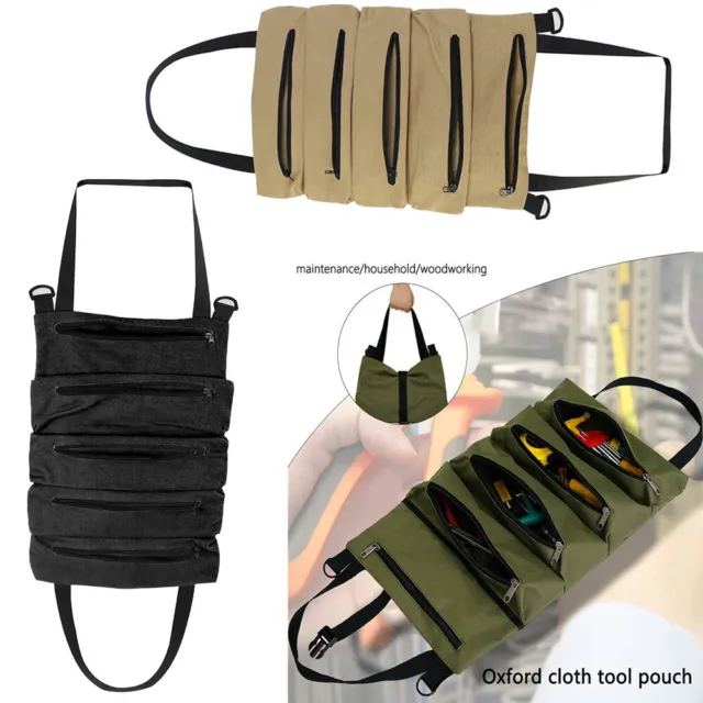 Roll Tool Roll Multi-Purpose Tool Roll Up Bag Wrench Roll Pouch Hanging Carrier