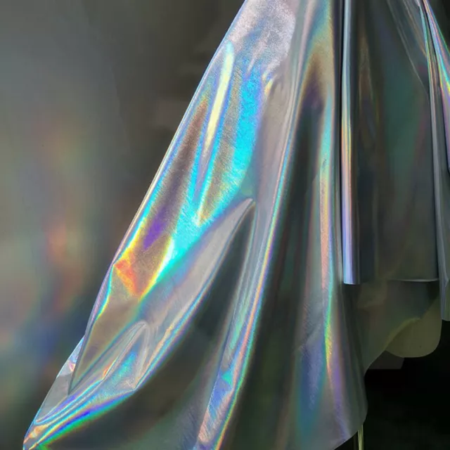 Iridescence Reflective Fabric Craft Iridescent Mirrored Holographic Magic  Cloth