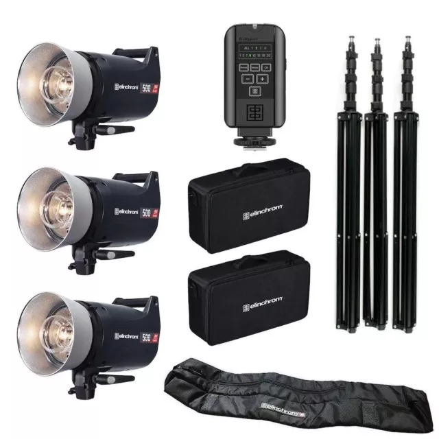 Elinchrom ELC Pro HD 500/500/500 Three Head Set To Go