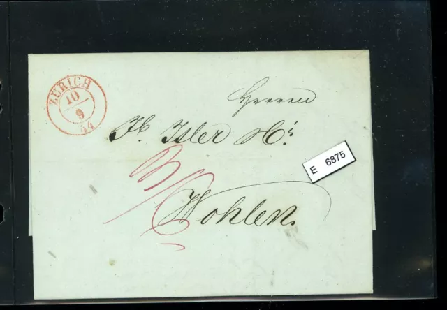 BM2588, Schweiz Vorphilatelie, Brief nach Wohlen (Aargau), aus Zürich, 1844