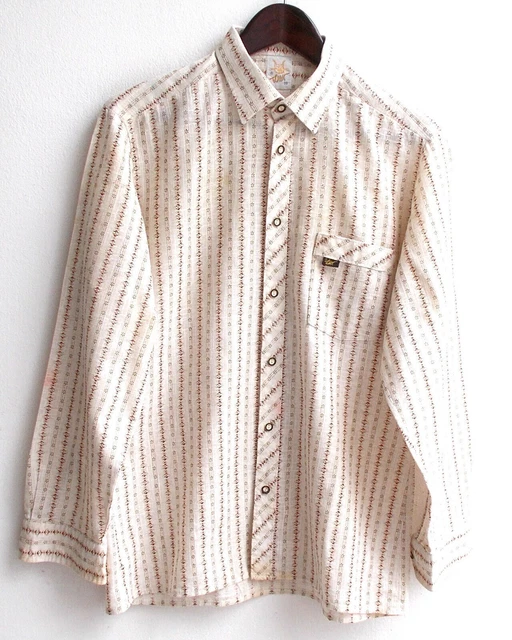 Camicia tradizionale uomo fantasia naturale taglia 39 di Lux