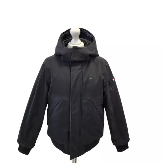 Giacca nera Tommy Hilfiger ragazzo UK taglia 11-12 anni G774