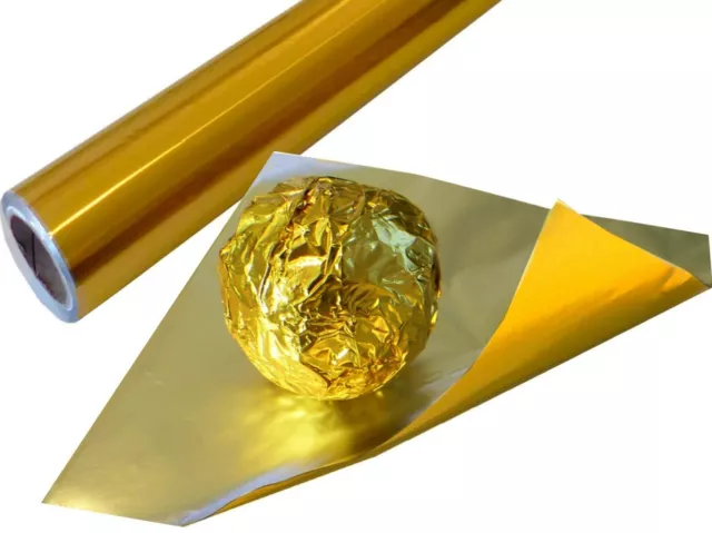 Oro Einwickelfolie Rollo 65m Colorido Papel de Aluminio Para Chocolate