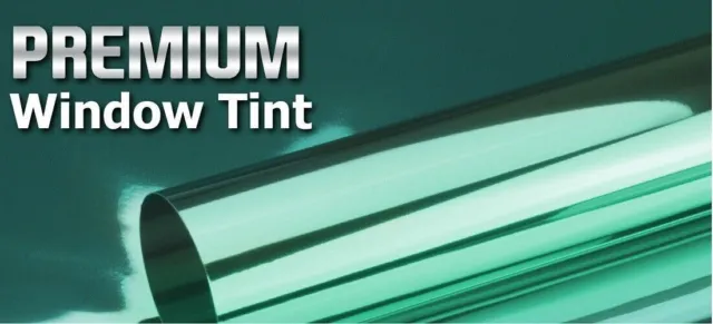 20"x10FT Uncut Roll Window Mirror Chrome Green Tint Film Car Home Office Glass