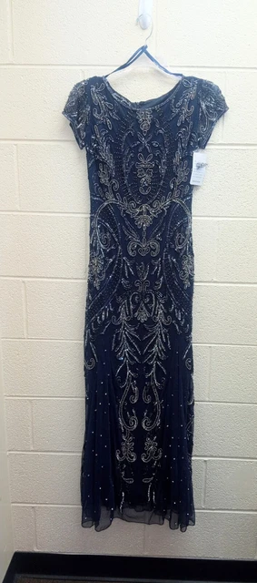 Nordstrom Picasso Beaded Mesh Column Gown