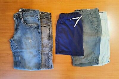 SET 5 PANTALONI uomo, jeans bermuda pantaloncini, blu grigi, KIABI PIAZZA ITALIA
