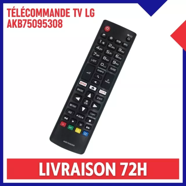 Télécommande Universelle Télévision LG AKB75095308 Smart TV Remplacement