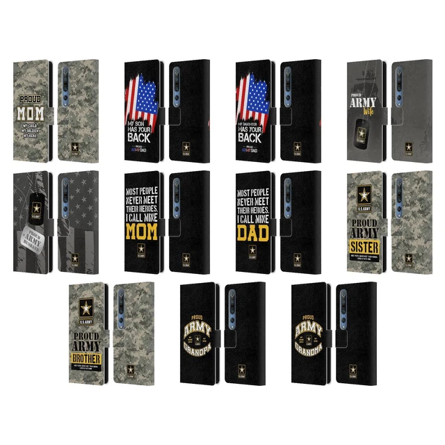Official U.s. Army® Family Designs Leather Book Wallet Case For Xiaomi Phones