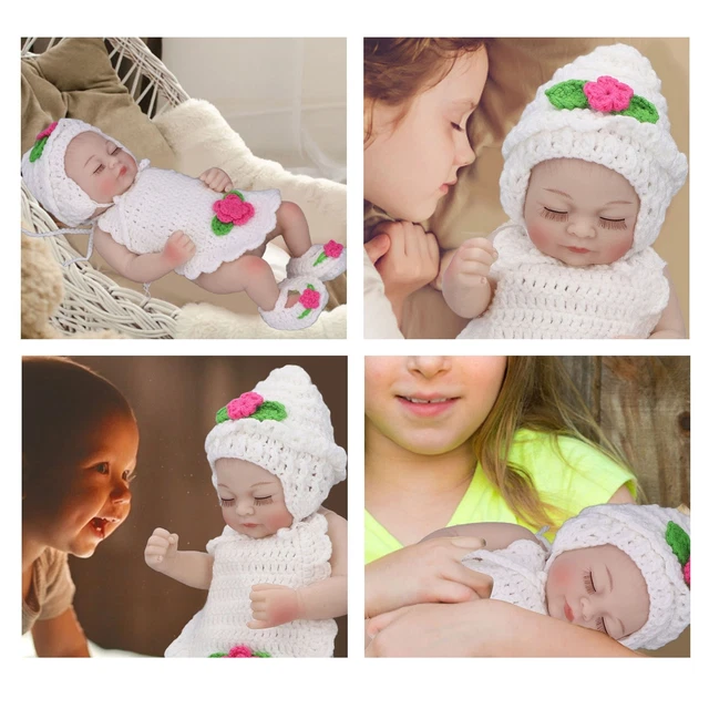 Infant Doll Skin Friendly Baby Doll Exquisite Cute Simulated For Home