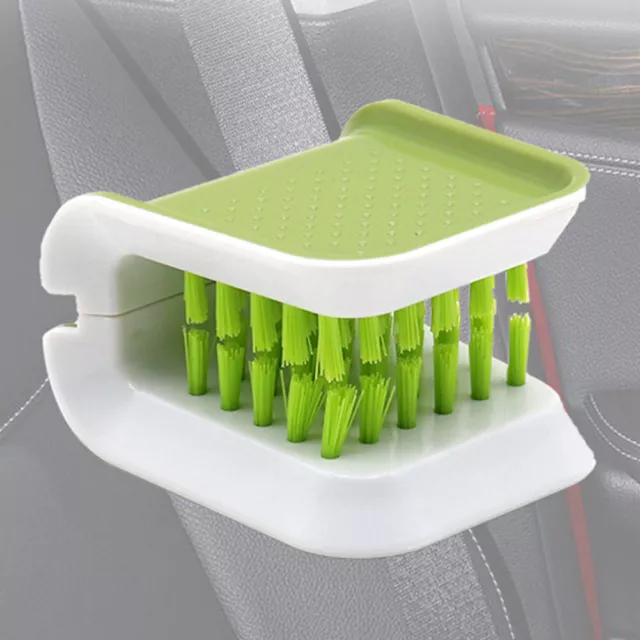 Car Seat Belt Cleaning Brush Double Sided U Type Handguard Blade Brush Foldable