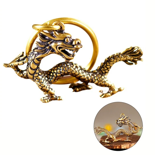 FIGURINE DE COLLECTION en bronze statue de dragon chinois animal