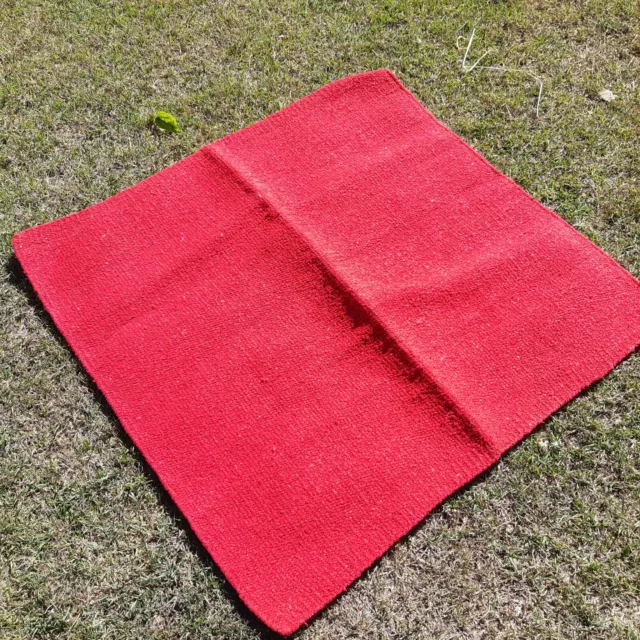 Western Saddle Cloth RED cotton Blend Navaho 32 x 32