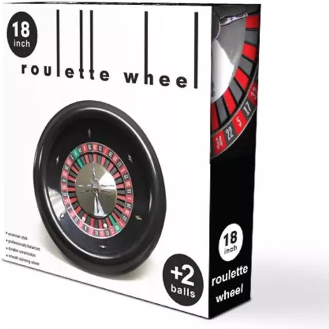 18" Premium Bakelite Roulette Wheel with 2 Roulette Balls by 3