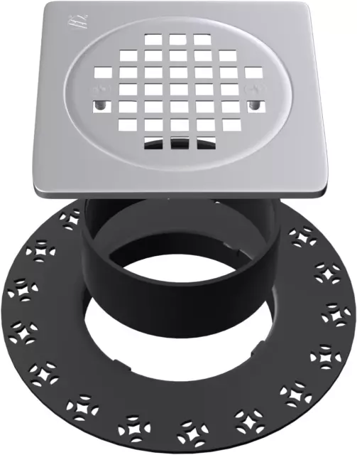 4 Inch Drain Grate Kit , Square Shower Drains Cover for Schluter Kerdi-Drain Fla