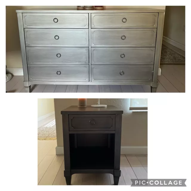 RESTORATION HARDWARE TATUM WIDE DRESSER W/ NIGHTSTAND SET Free Delivery 30 Miles