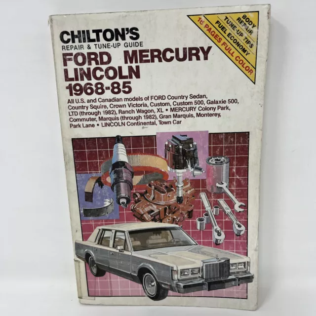 Ford Mercury Lincoln 1968-1985 Tune-up Service Repair Manual 1984 1983 1982 1983