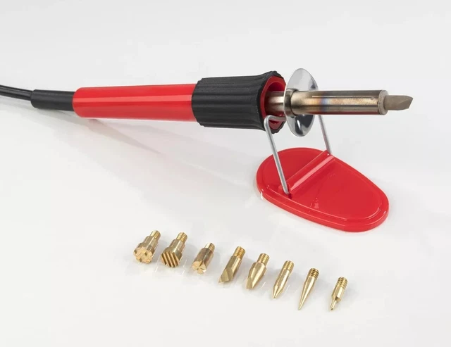 Vigor Brandmalkolben Set Mit 5 Messingspitzen – Für Holz, Leder & Kork