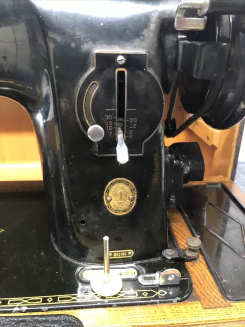Singer 201K Heavy Duty Semi Industrial Electric Sewing Machine 1955 Ek235408 3
