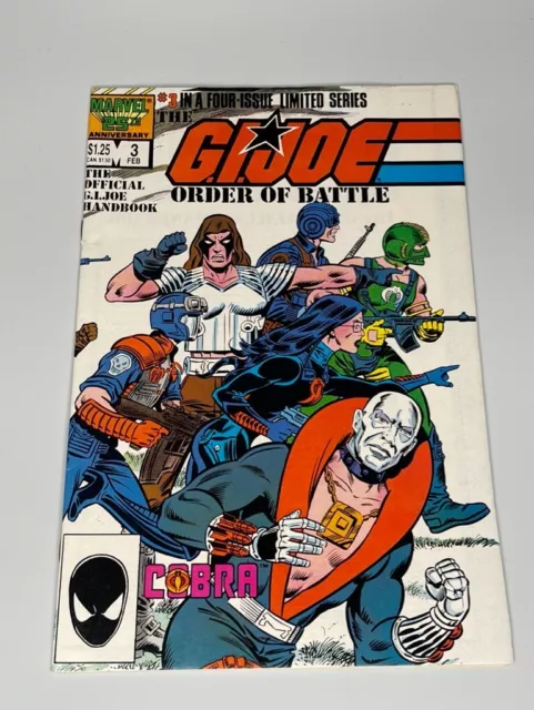 G.I. Joe Order of Battle Comic Book #3 Marvel Comics 1987 Vintage