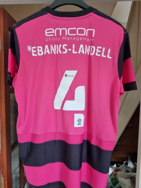 Rare Shrewsbury Town Player Issue, Umbro away shirt ,EBanks Landell large.