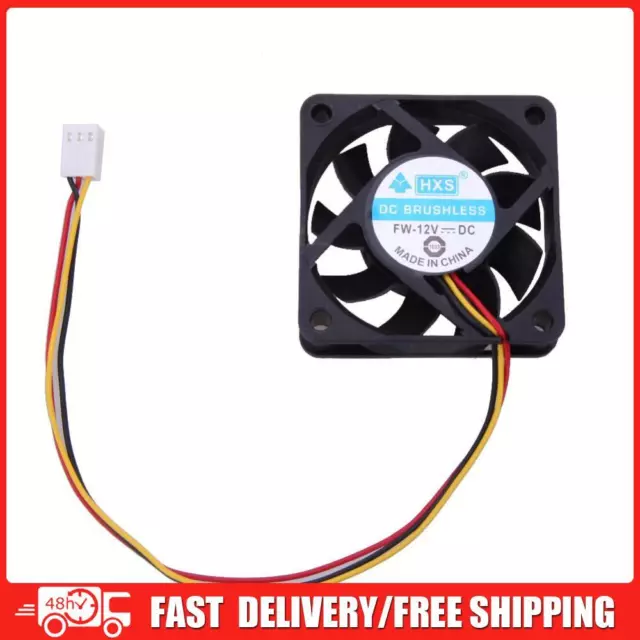 12V DC 6cm PC Cooling Portable Fan Ball Bearing 3 Pin Connector P4*5