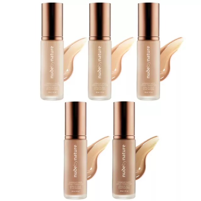 Nude By Nature Luminous Sheer Liquid Foundation 30mL Radiant Finish Complexion