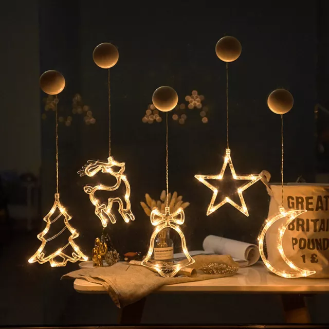 LED FENSTERBILD WEIHNACHTEN Fensterbeleuchtung 10 LEDs Weihnachten Fensterdeko EUR 6,40