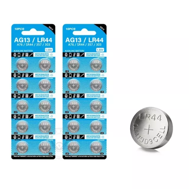 10-50Pcs AG13 LR44 A76 357 357A LR1154 SR1154 SR44 1.5V Button Battery Coin Cell