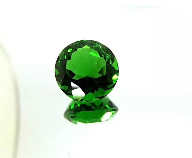 1x Obsidienne - Rond Vert à Facettes 14,8mm (1246)