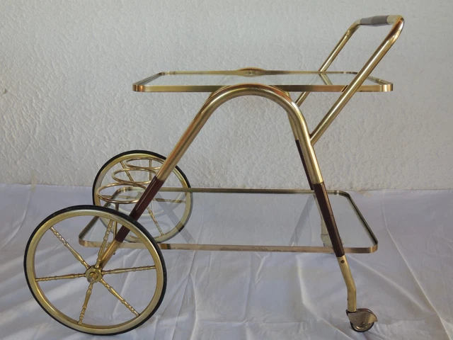 Carrello tavolino vintage Cesare Lacca design Italia anni 60 porta bottiglie