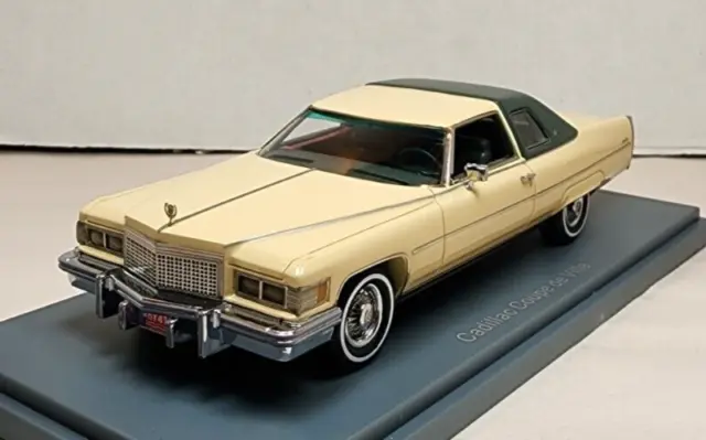 Neo Scale Models 1:43 1976 Cadillac Coupe Deville Calumet Cream/Green VERY RARE!