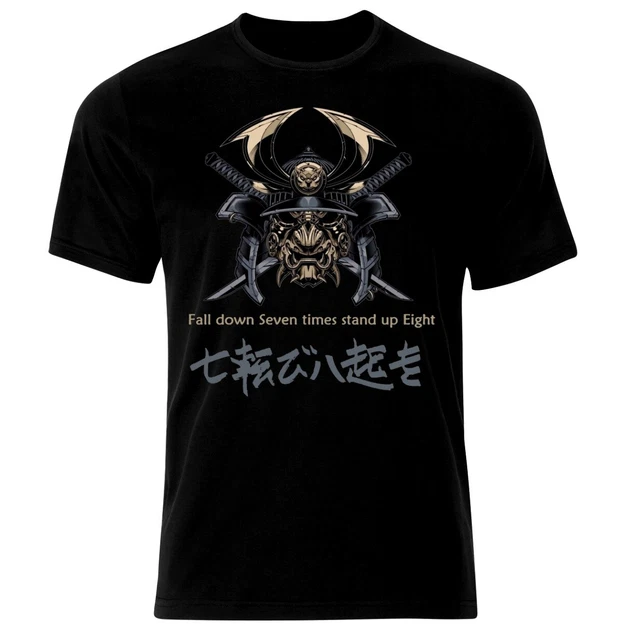 Bushido Code Virtues Samurai Mask Sword Japanese Ronin Katana T-Shirt