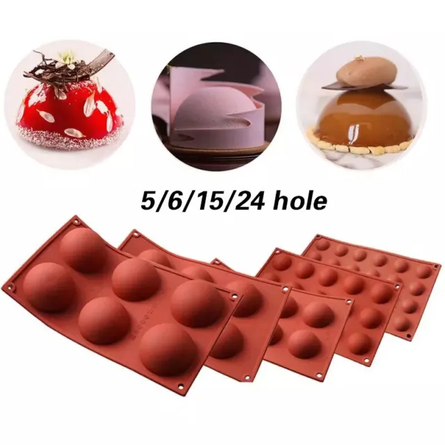 DIY Half Ball Sphere Silicone Cake Mold Chocolate Cookie Ice Candy Baking Mould