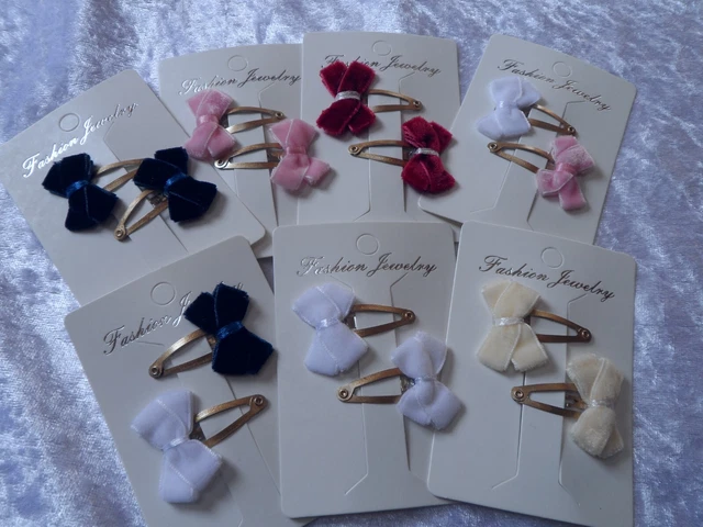 Velvet Hair Bows for Baby,Toddler,Girls,Small,Mini,Tiny Hair clips /Slides,gifts