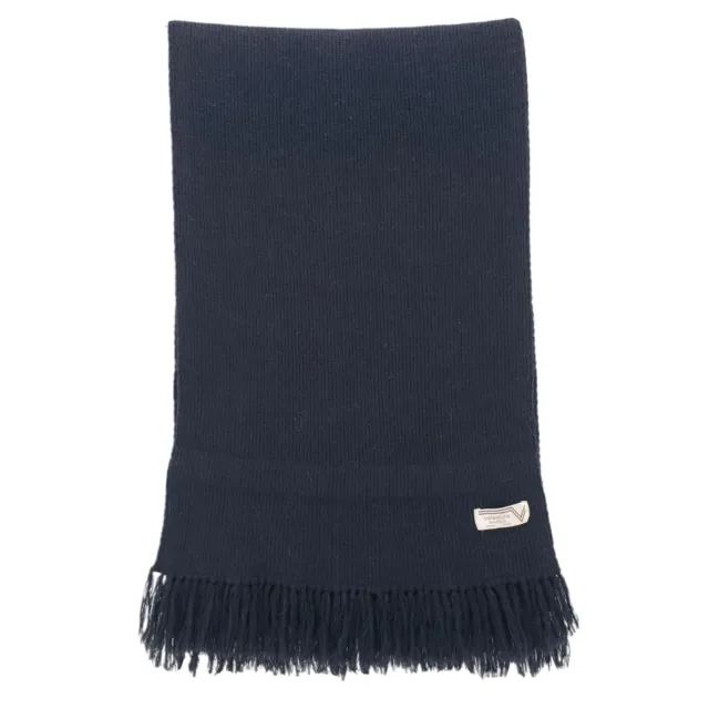VALENTINO Boutique Vintage Black Knit Scarf Fringe 90' Long