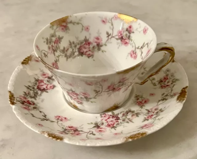 Theodore Haviland,Limoges France, Patent Applied For, Cup & Saucer, Burley & Co