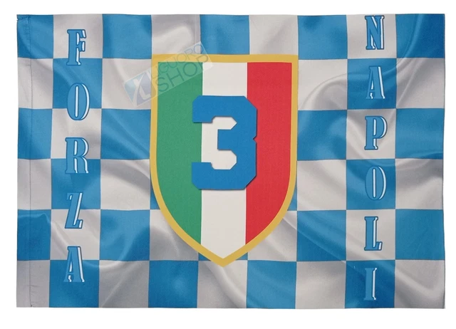 Bandiera Bandierone Diego Maradona Napoli 4° Scudetto – 3m X 1,5m – Made In Italy