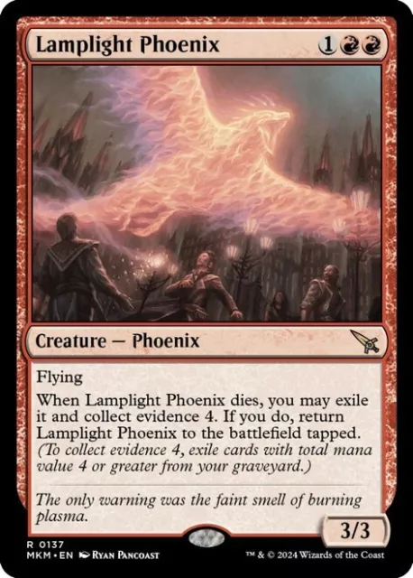 Lamplight Phoenix - NM - MTG Murders at Karlov Manor - Magic the Gathering