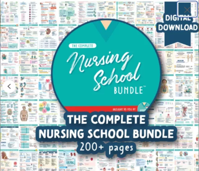 The Complete Nursing School Bundle® |220+ pages | PRINTED-Spiral-bound-210*285mm