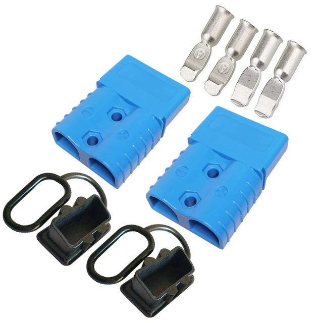 10 Connecteurs Anderson 50A 600V - Pour Câbles 16mm² (6AWG), Soudure Ou Sertissage, Idéal Solaire, Camping-car