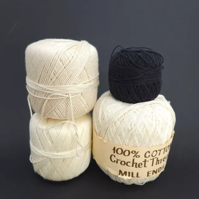 Paquete de hilo de ganchillo 100 % algodón molino extremos de molino de hilo a mano cuerda de tejido artesanal