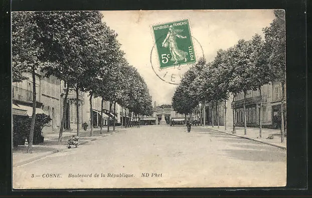 CPA Cosne, Boulevard de la République 1912